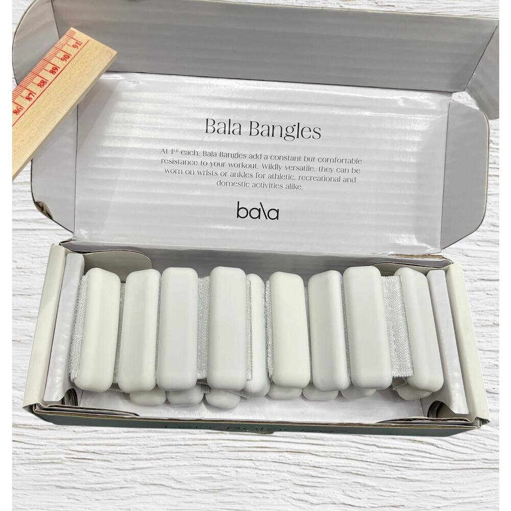 Bala Bangles 1 lb Bone Wrist Ankle Weights Set Pilates Barre Fitness New in Box